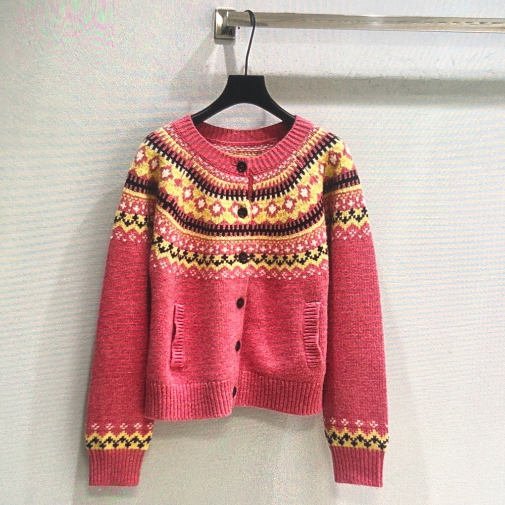 Women's Pink Patterned Sweater